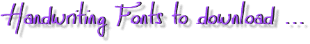 Handwriting Fonts to Download